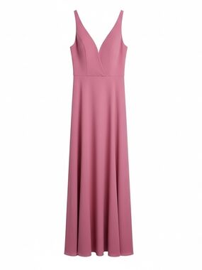 Social Bridesmaids Rose Pink V-Neck Dress